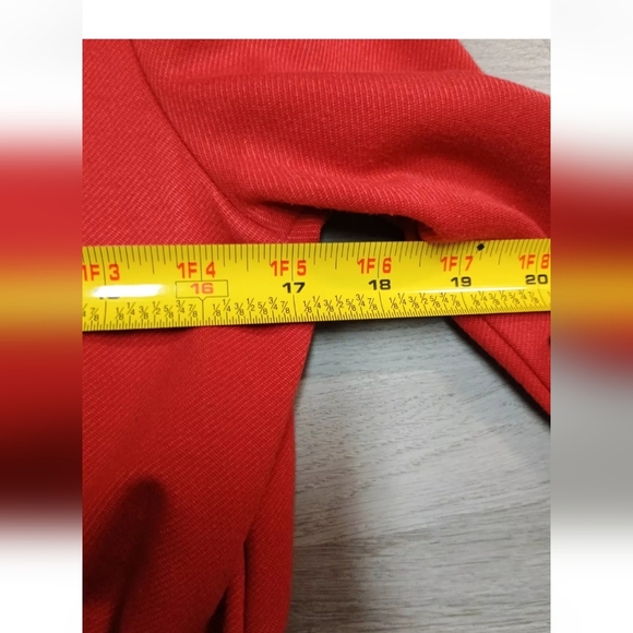 CABI Orange Short Pea Coat Fall Jacket Button Pockets Size 4 - Picture 5 of 6